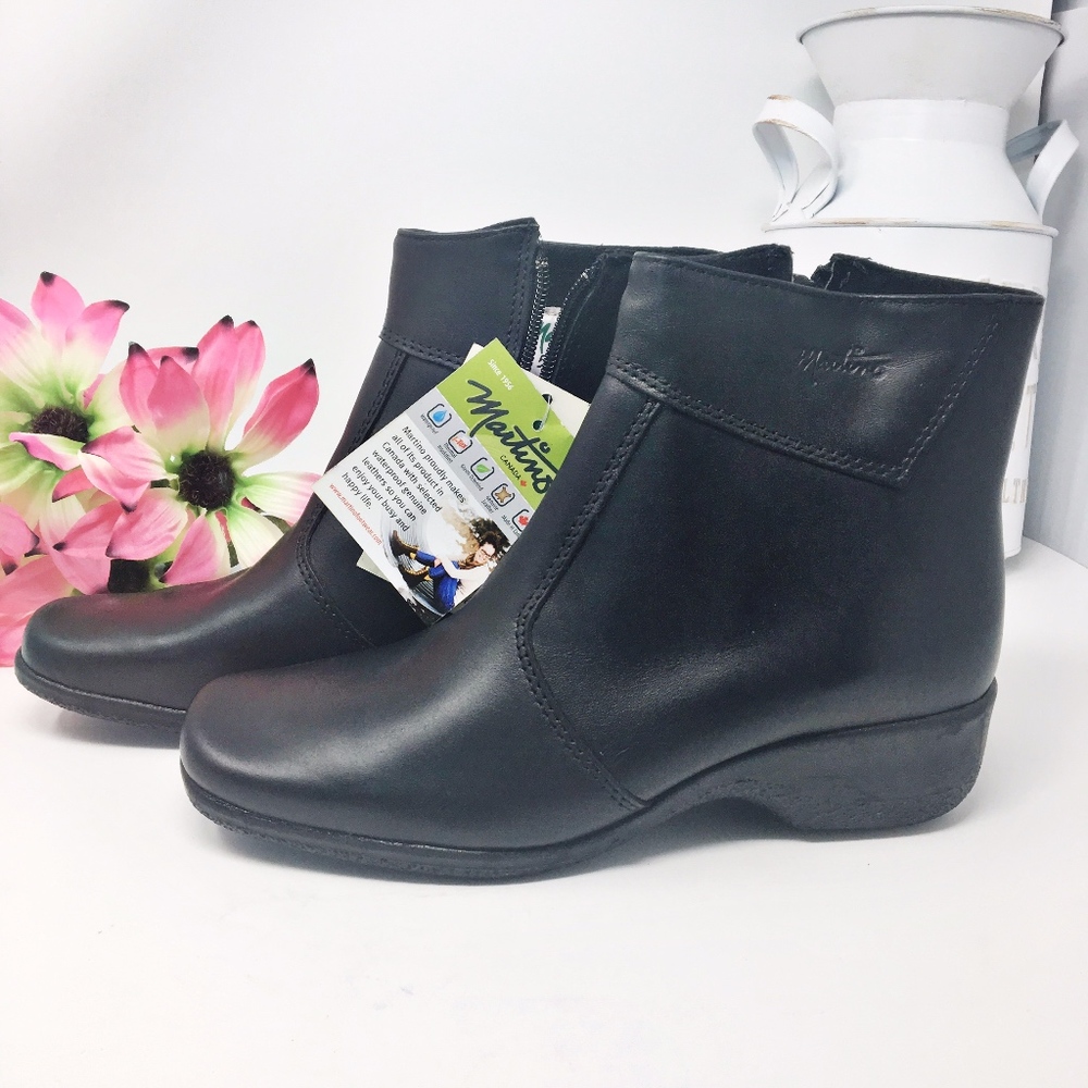 NWT Martino Canada Weatherproof Black Boots Sz 7.5